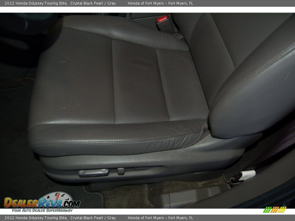 2012 Honda Odyssey Touring Elite Crystal Black Pearl / Gray Photo #14
