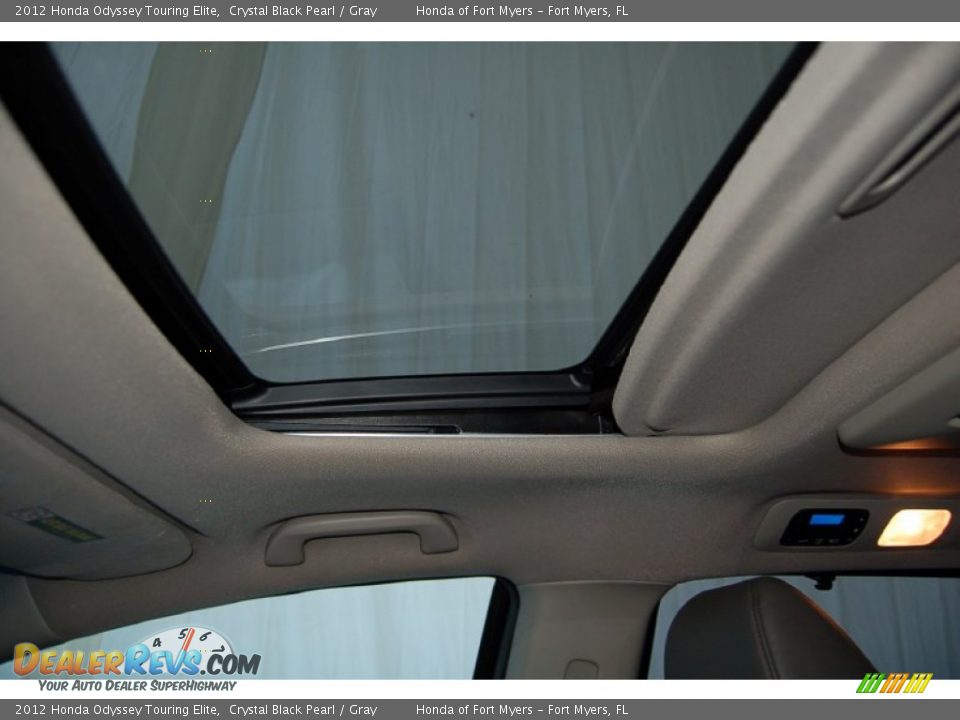 2012 Honda Odyssey Touring Elite Crystal Black Pearl / Gray Photo #17