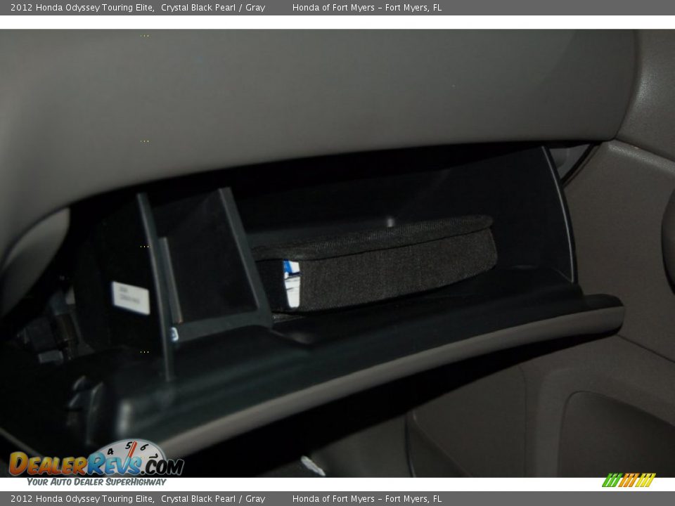 2012 Honda Odyssey Touring Elite Crystal Black Pearl / Gray Photo #18