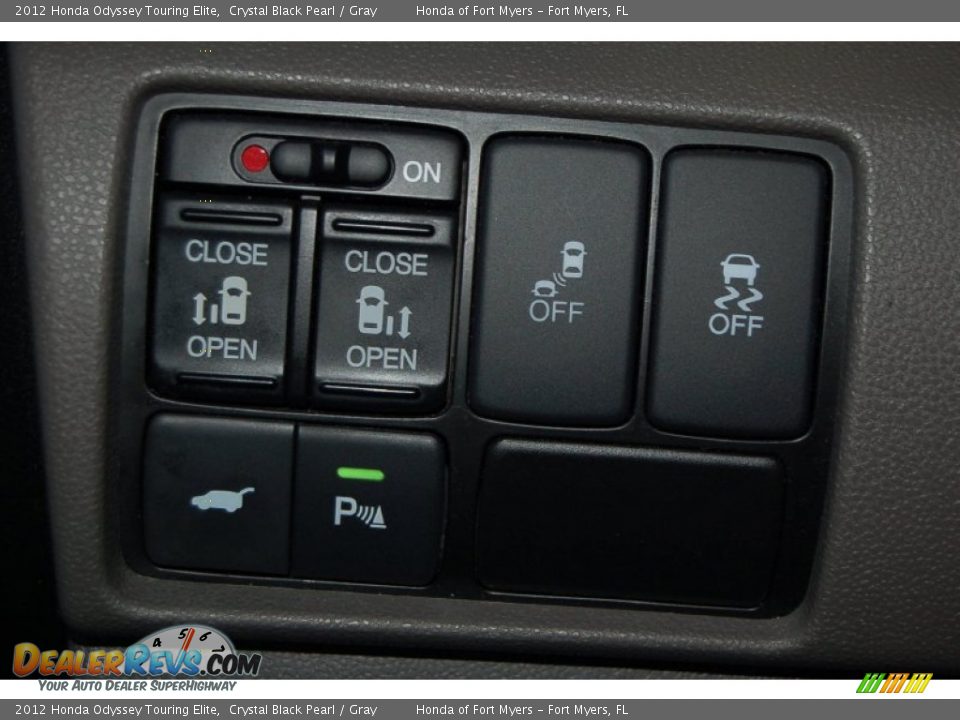 2012 Honda Odyssey Touring Elite Crystal Black Pearl / Gray Photo #25