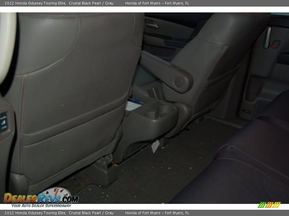 2012 Honda Odyssey Touring Elite Crystal Black Pearl / Gray Photo #26