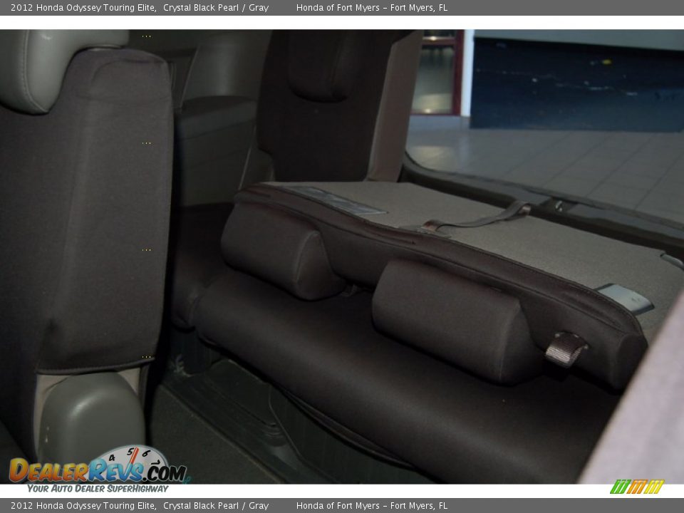 2012 Honda Odyssey Touring Elite Crystal Black Pearl / Gray Photo #30