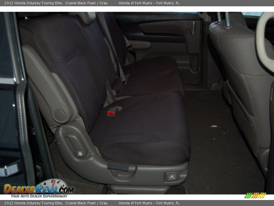 2012 Honda Odyssey Touring Elite Crystal Black Pearl / Gray Photo #32