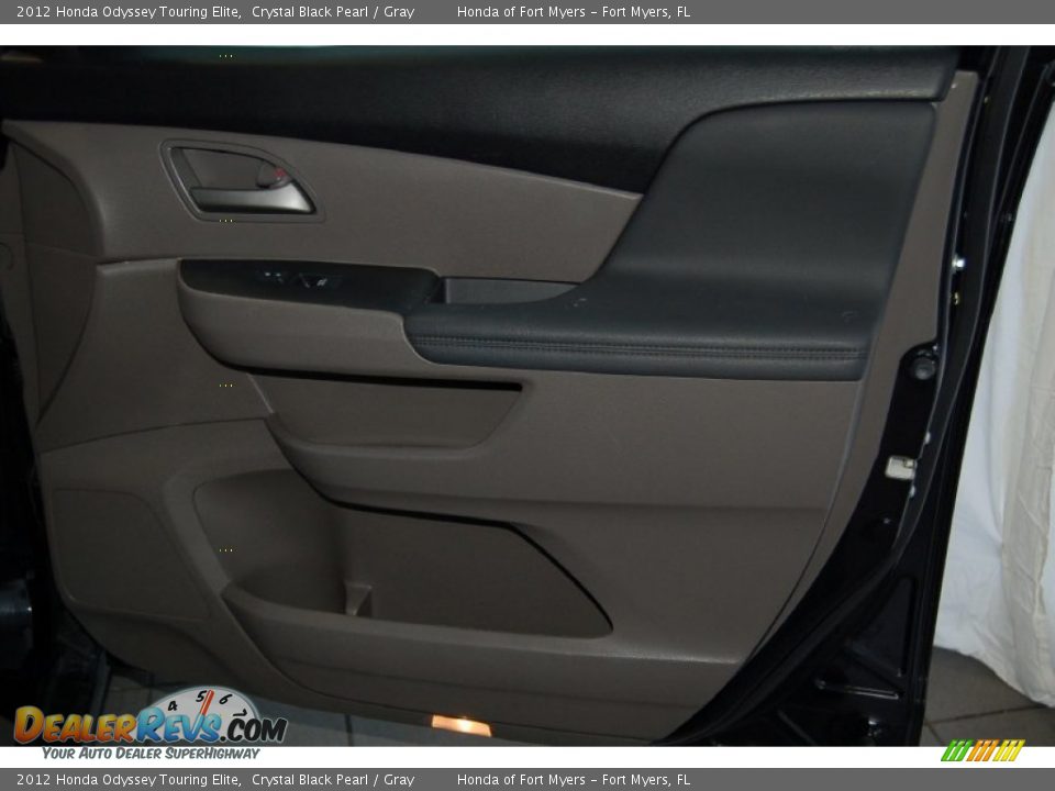 2012 Honda Odyssey Touring Elite Crystal Black Pearl / Gray Photo #33
