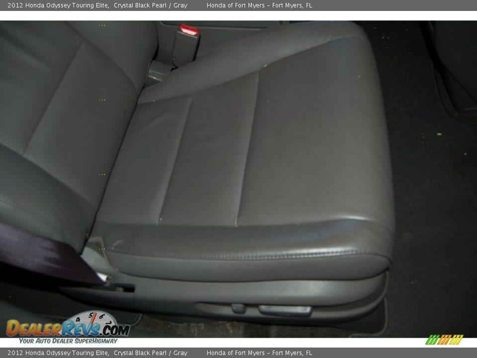 2012 Honda Odyssey Touring Elite Crystal Black Pearl / Gray Photo #35