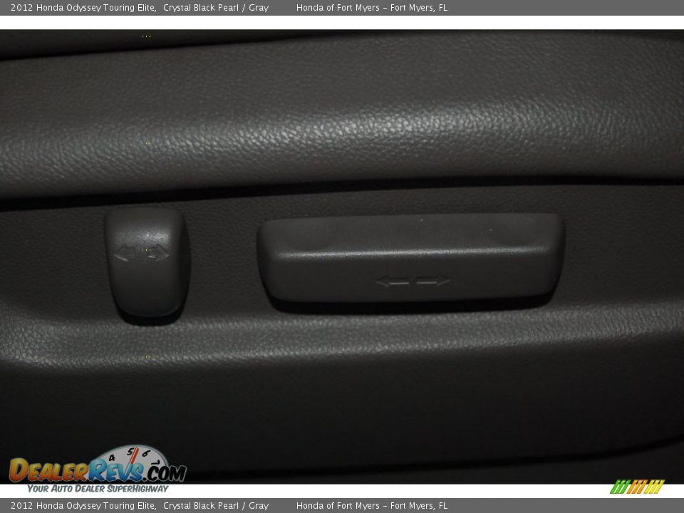 2012 Honda Odyssey Touring Elite Crystal Black Pearl / Gray Photo #36