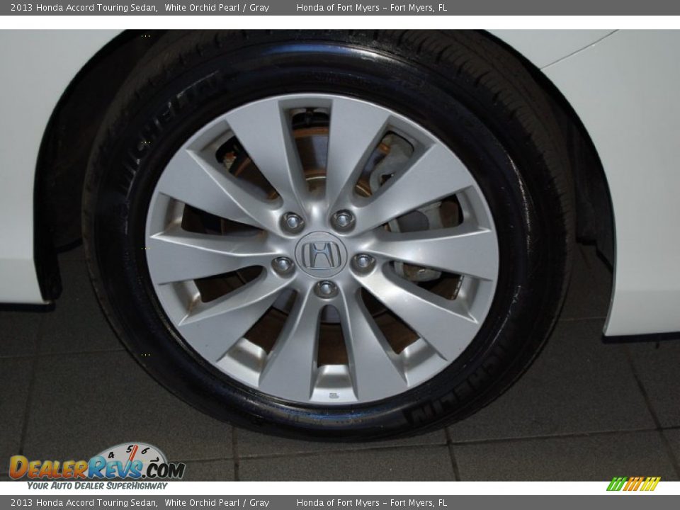 2013 Honda Accord Touring Sedan White Orchid Pearl / Gray Photo #4
