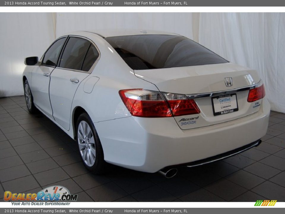 2013 Honda Accord Touring Sedan White Orchid Pearl / Gray Photo #9