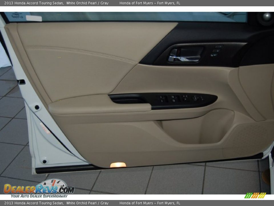 2013 Honda Accord Touring Sedan White Orchid Pearl / Gray Photo #13