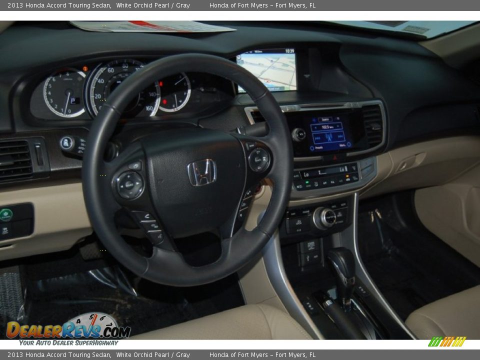 2013 Honda Accord Touring Sedan White Orchid Pearl / Gray Photo #14