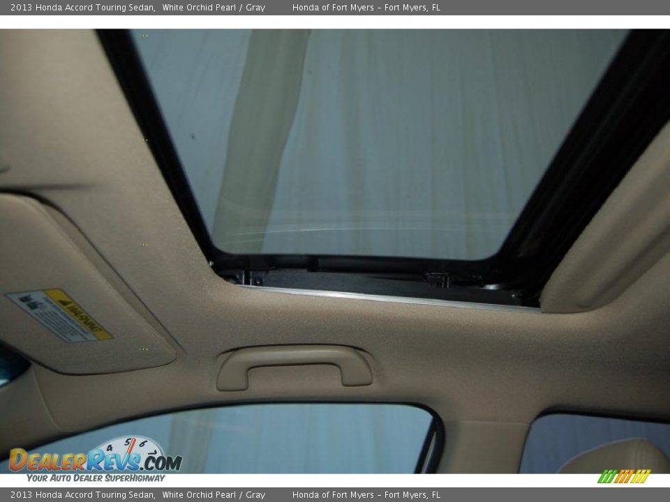 2013 Honda Accord Touring Sedan White Orchid Pearl / Gray Photo #18