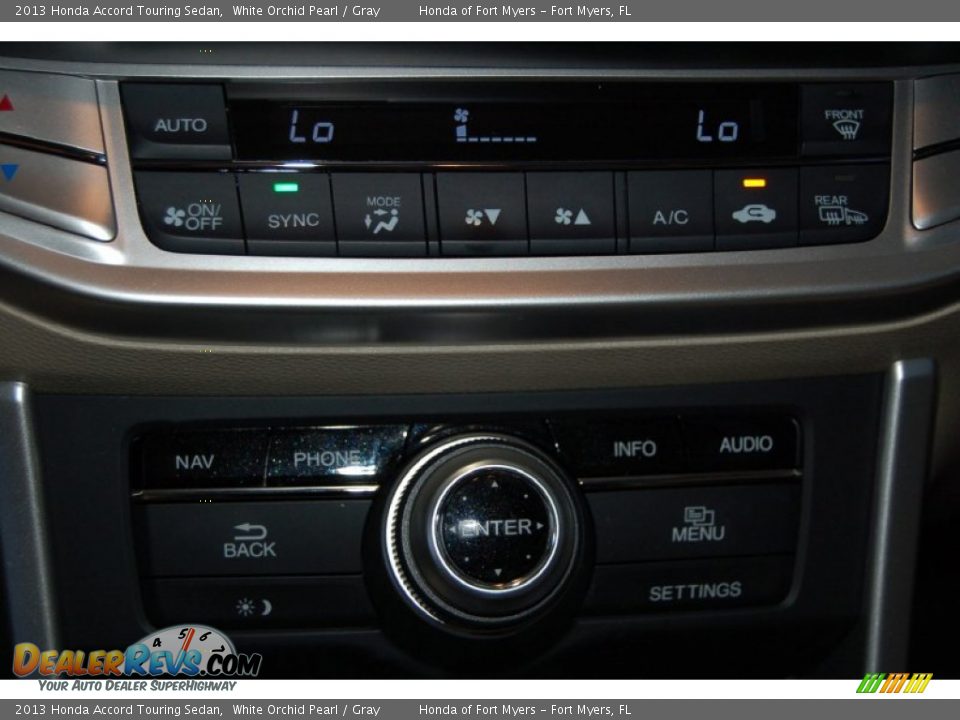 2013 Honda Accord Touring Sedan White Orchid Pearl / Gray Photo #22