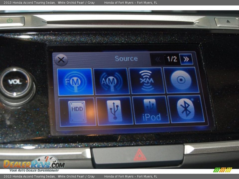 2013 Honda Accord Touring Sedan White Orchid Pearl / Gray Photo #23