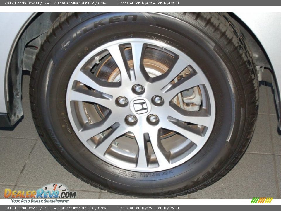 2012 Honda Odyssey EX-L Alabaster Silver Metallic / Gray Photo #10