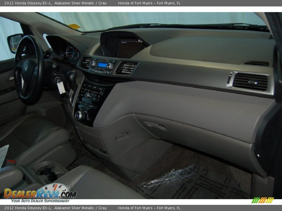 2012 Honda Odyssey EX-L Alabaster Silver Metallic / Gray Photo #33
