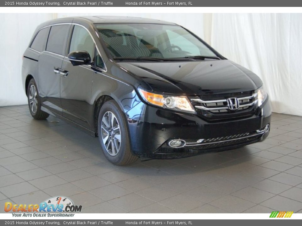 2015 Honda Odyssey Touring Crystal Black Pearl / Truffle Photo #1