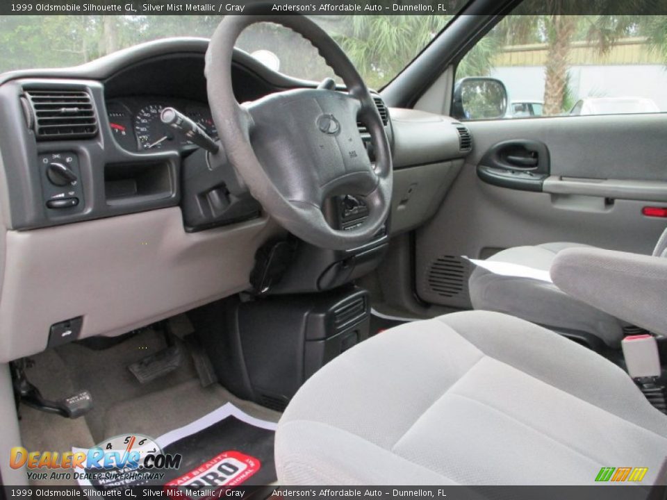 1999 Oldsmobile Silhouette GL Silver Mist Metallic / Gray Photo #10