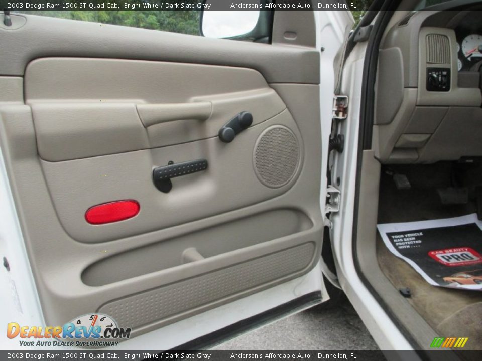 2003 Dodge Ram 1500 ST Quad Cab Bright White / Dark Slate Gray Photo #9