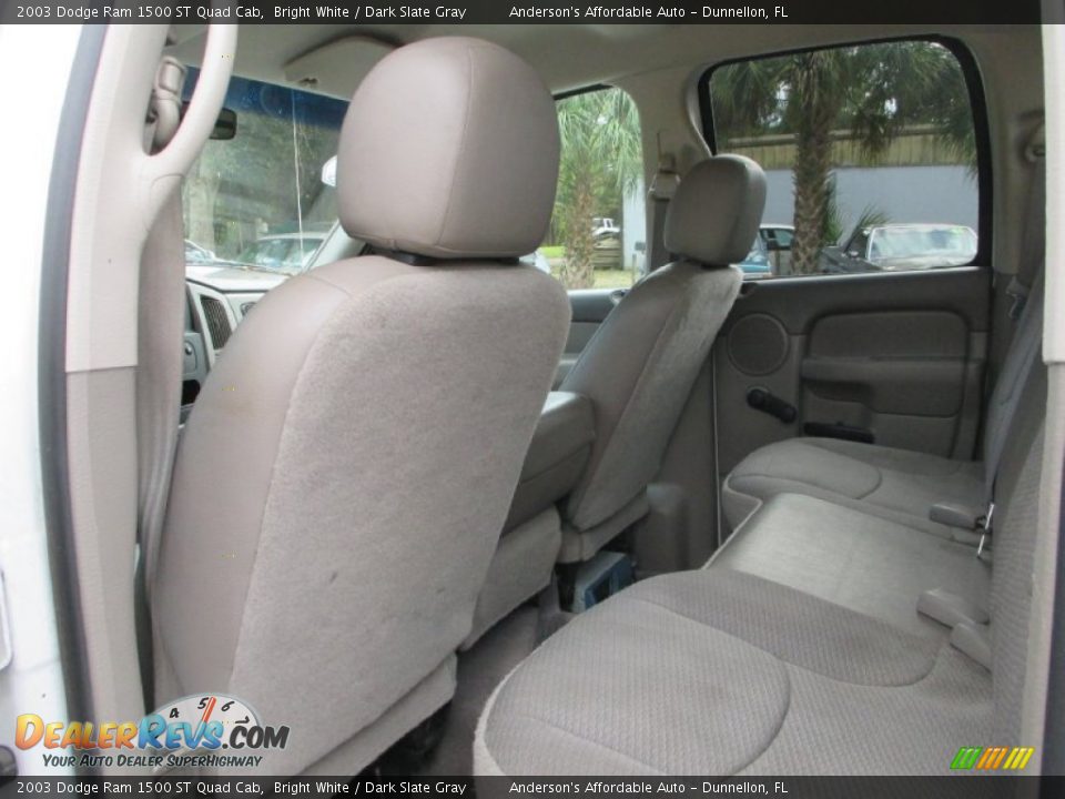 2003 Dodge Ram 1500 ST Quad Cab Bright White / Dark Slate Gray Photo #13