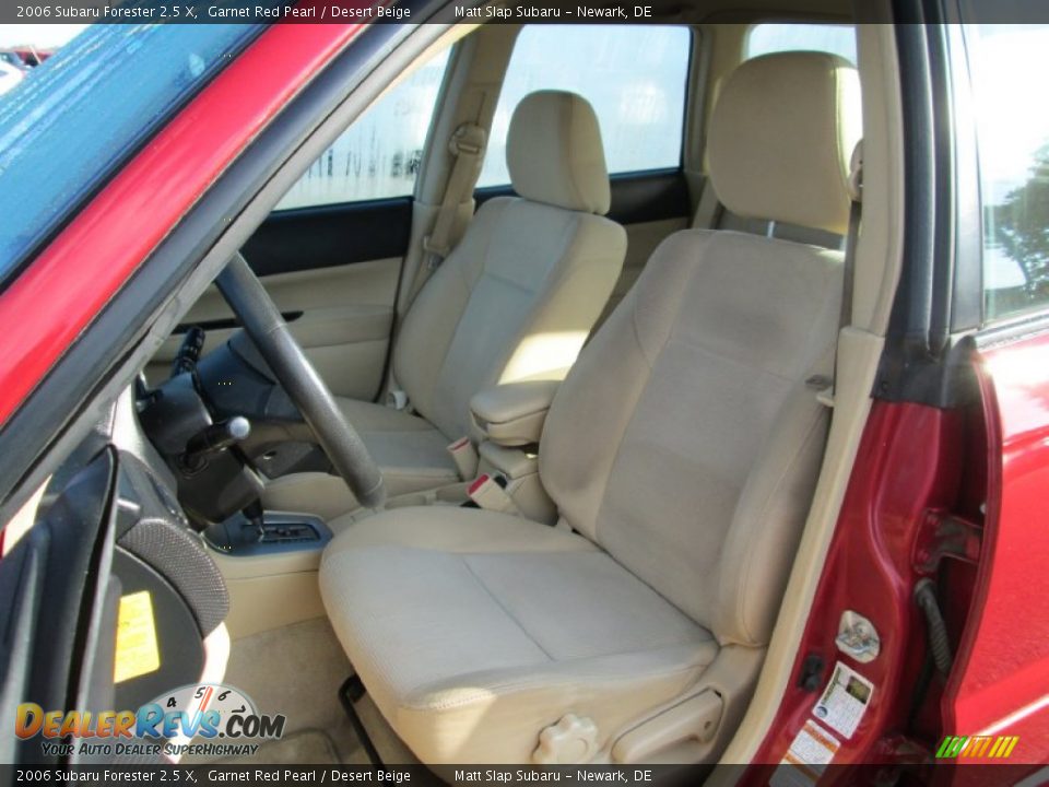 2006 Subaru Forester 2.5 X Garnet Red Pearl / Desert Beige Photo #14