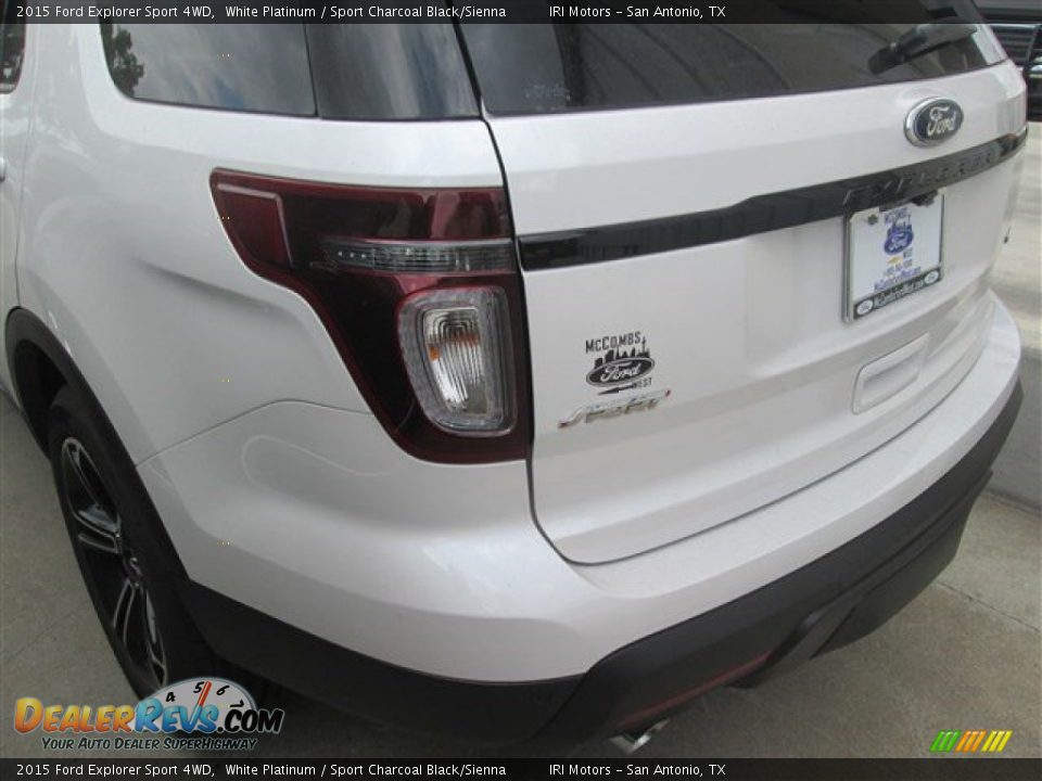 2015 Ford Explorer Sport 4WD White Platinum / Sport Charcoal Black/Sienna Photo #3