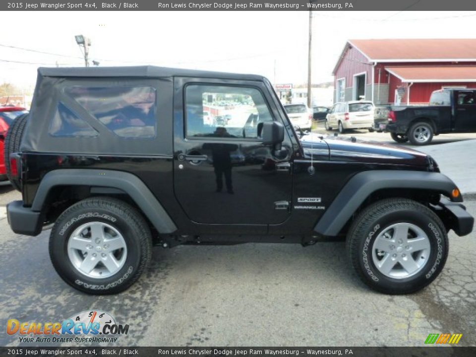 2015 Jeep Wrangler Sport 4x4 Black / Black Photo #4