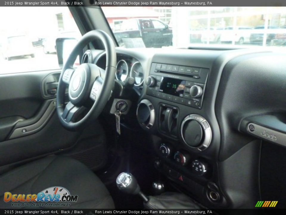 2015 Jeep Wrangler Sport 4x4 Black / Black Photo #6