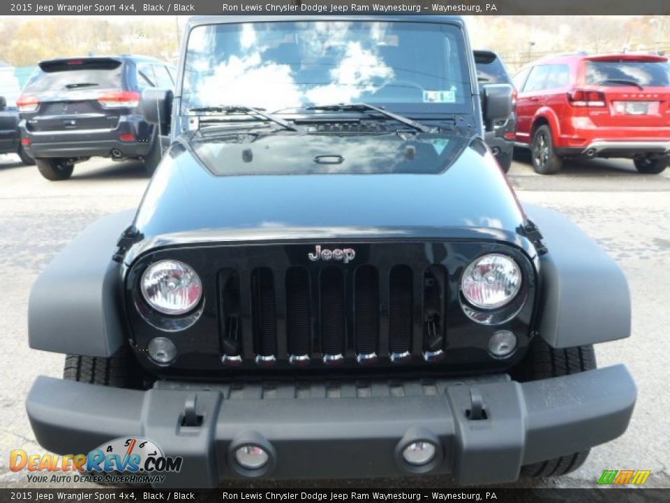 2015 Jeep Wrangler Sport 4x4 Black / Black Photo #8