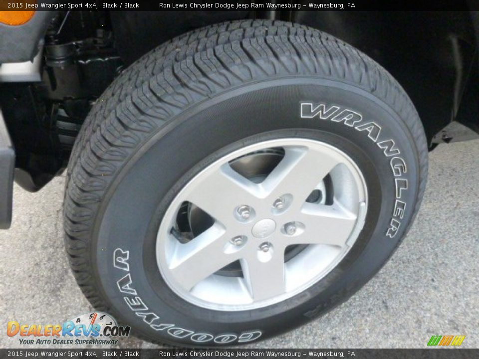 2015 Jeep Wrangler Sport 4x4 Black / Black Photo #9