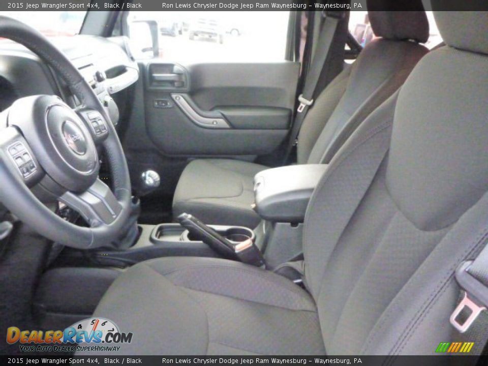 2015 Jeep Wrangler Sport 4x4 Black / Black Photo #10
