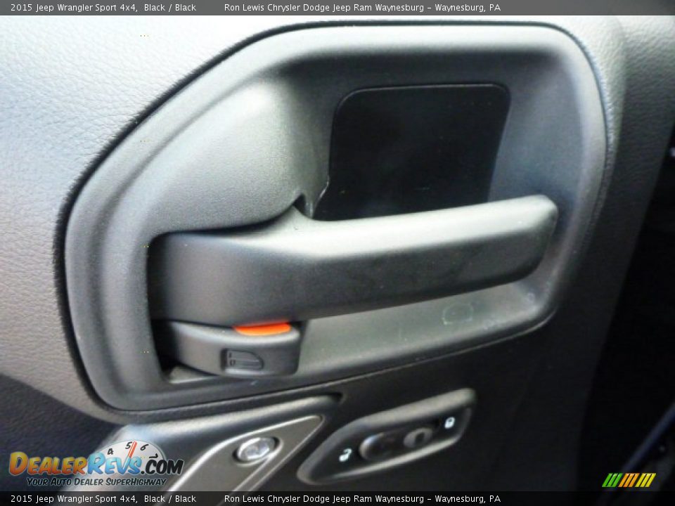 2015 Jeep Wrangler Sport 4x4 Black / Black Photo #13