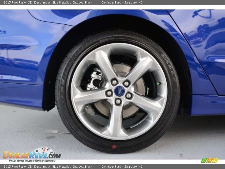 2015 Ford Fusion SE Deep Impact Blue Metallic / Charcoal Black Photo #10