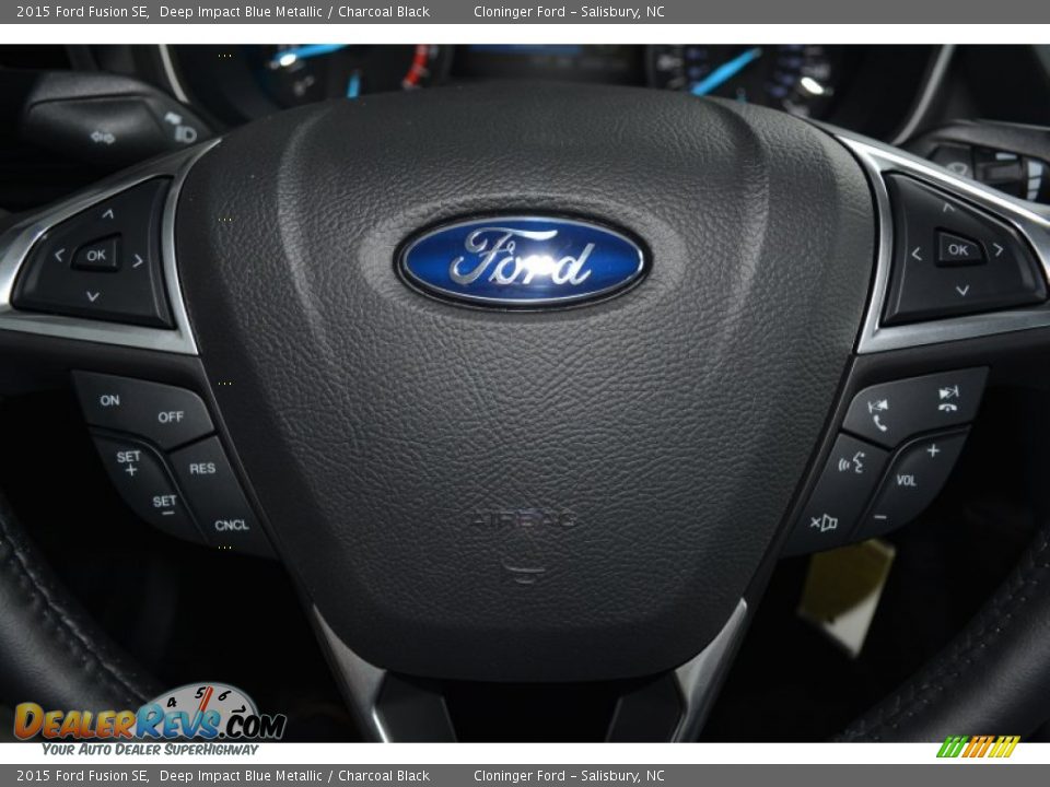 2015 Ford Fusion SE Deep Impact Blue Metallic / Charcoal Black Photo #15