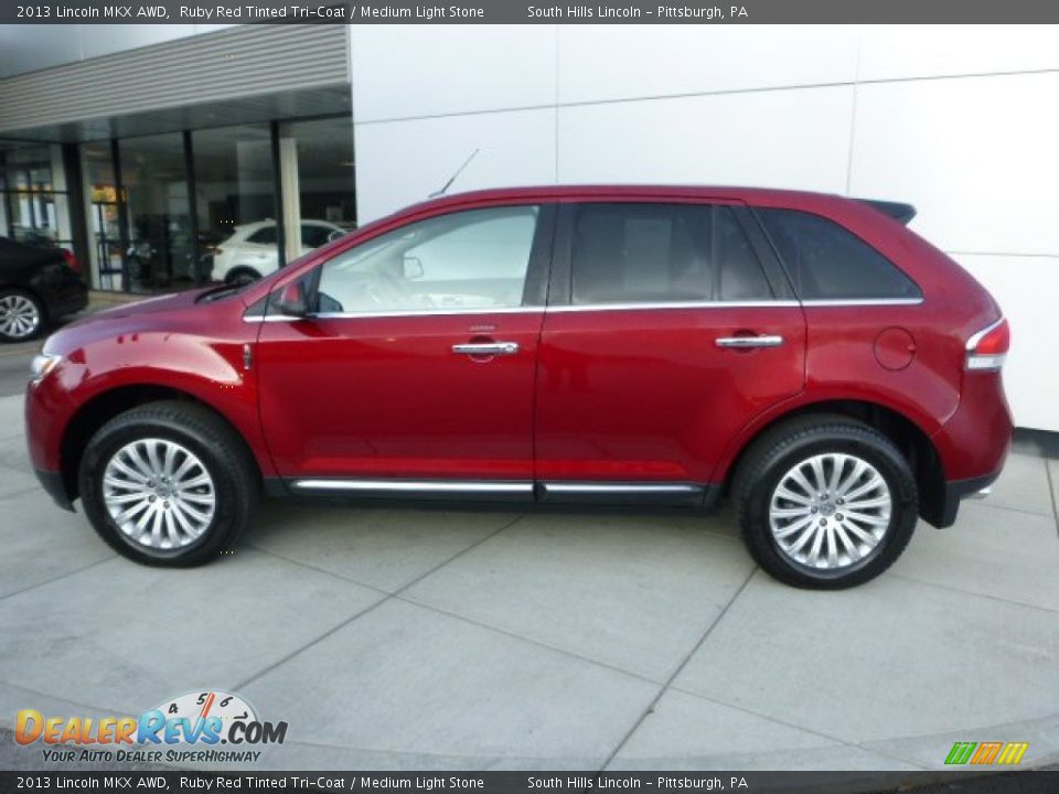 2013 Lincoln MKX AWD Ruby Red Tinted Tri-Coat / Medium Light Stone Photo #2