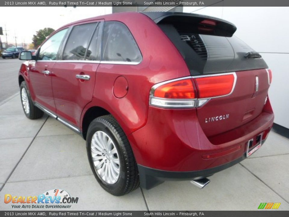 2013 Lincoln MKX AWD Ruby Red Tinted Tri-Coat / Medium Light Stone Photo #3