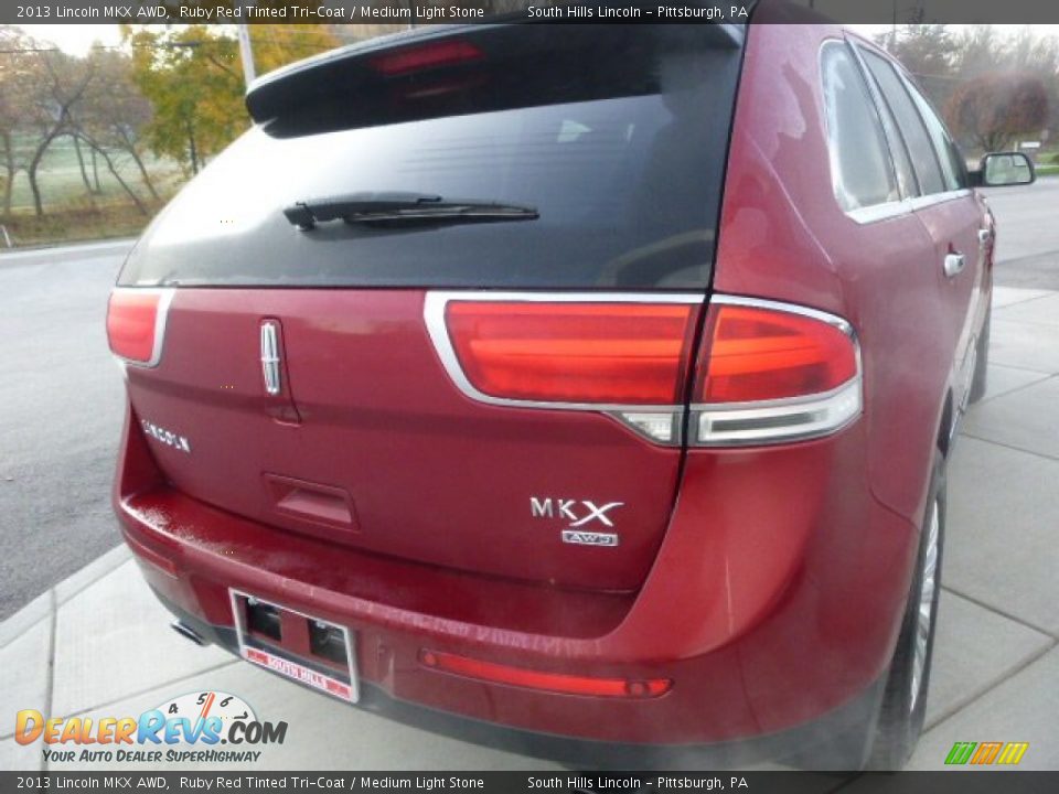 2013 Lincoln MKX AWD Ruby Red Tinted Tri-Coat / Medium Light Stone Photo #5
