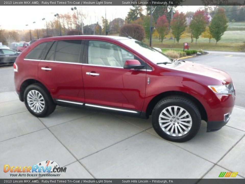 2013 Lincoln MKX AWD Ruby Red Tinted Tri-Coat / Medium Light Stone Photo #6