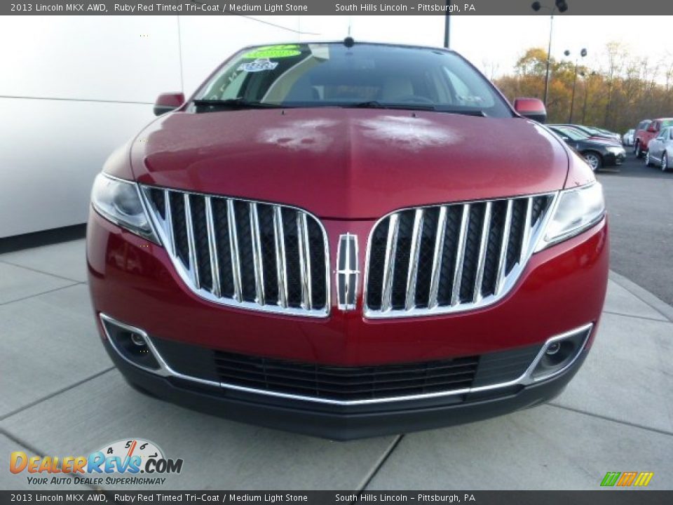 2013 Lincoln MKX AWD Ruby Red Tinted Tri-Coat / Medium Light Stone Photo #8