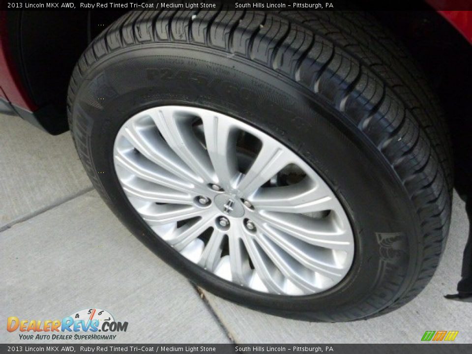 2013 Lincoln MKX AWD Ruby Red Tinted Tri-Coat / Medium Light Stone Photo #9