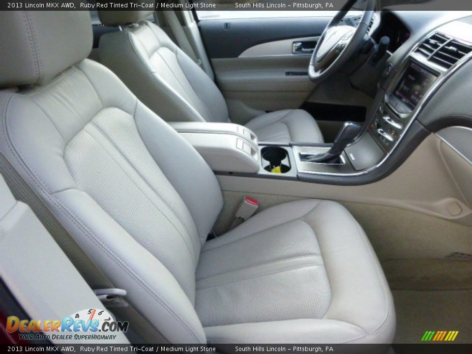 2013 Lincoln MKX AWD Ruby Red Tinted Tri-Coat / Medium Light Stone Photo #10