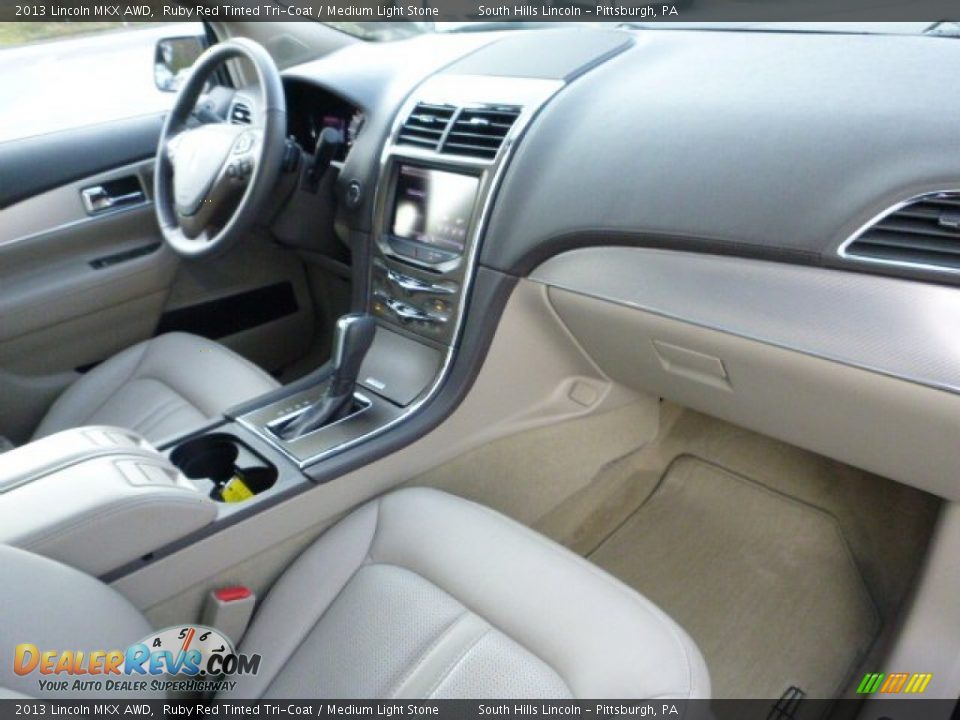 2013 Lincoln MKX AWD Ruby Red Tinted Tri-Coat / Medium Light Stone Photo #11