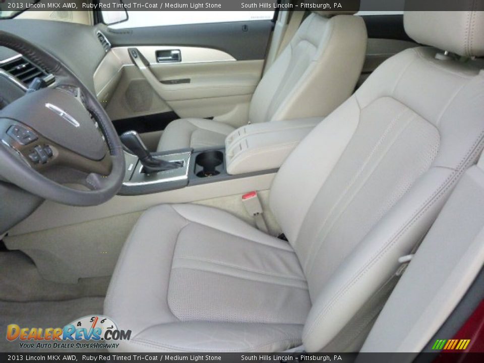 2013 Lincoln MKX AWD Ruby Red Tinted Tri-Coat / Medium Light Stone Photo #15