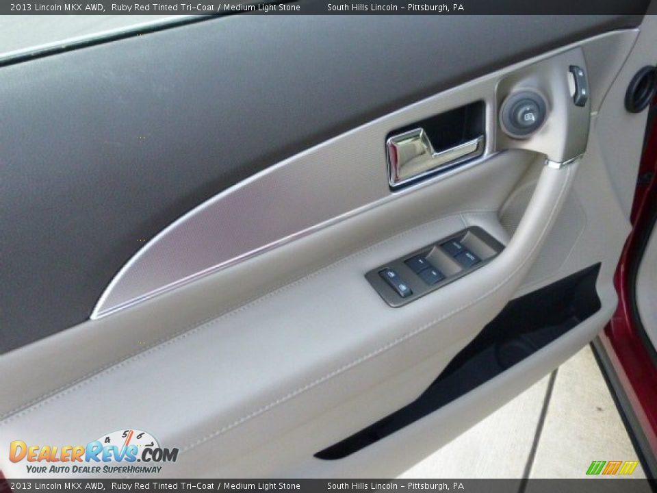2013 Lincoln MKX AWD Ruby Red Tinted Tri-Coat / Medium Light Stone Photo #19