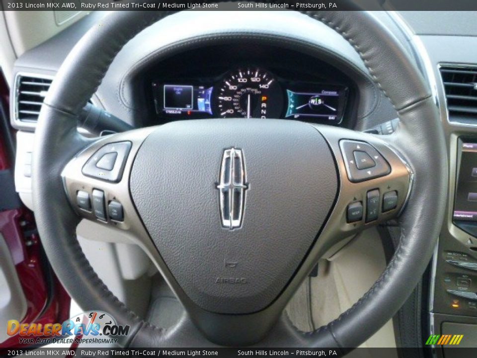 2013 Lincoln MKX AWD Ruby Red Tinted Tri-Coat / Medium Light Stone Photo #22
