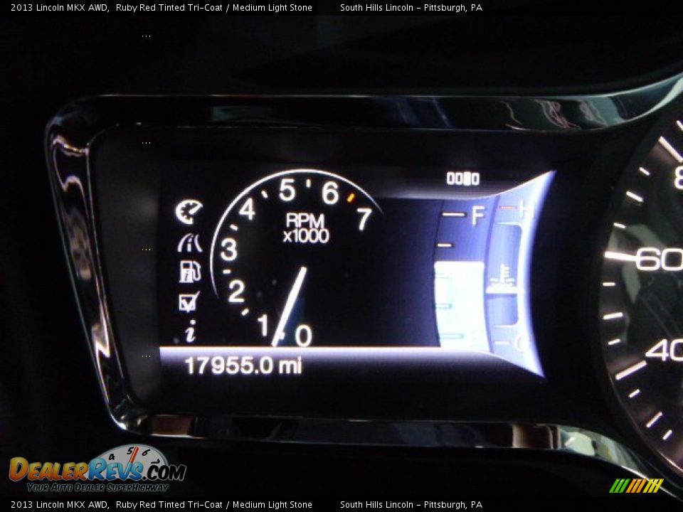 2013 Lincoln MKX AWD Ruby Red Tinted Tri-Coat / Medium Light Stone Photo #25