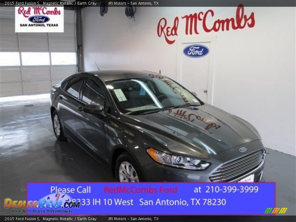 2015 Ford Fusion S Magnetic Metallic / Earth Gray Photo #1