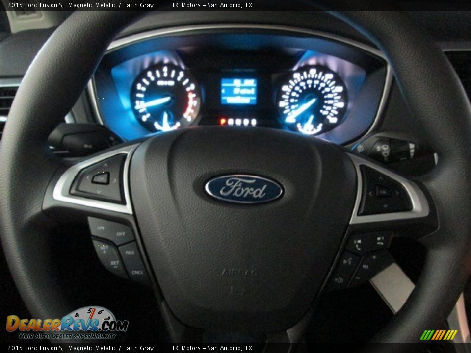 2015 Ford Fusion S Magnetic Metallic / Earth Gray Photo #21