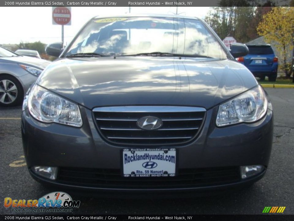 2008 Hyundai Elantra GLS Sedan Carbon Gray Metallic / Gray Photo #2