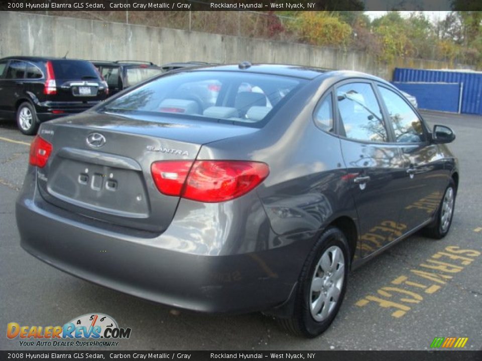 2008 Hyundai Elantra GLS Sedan Carbon Gray Metallic / Gray Photo #4