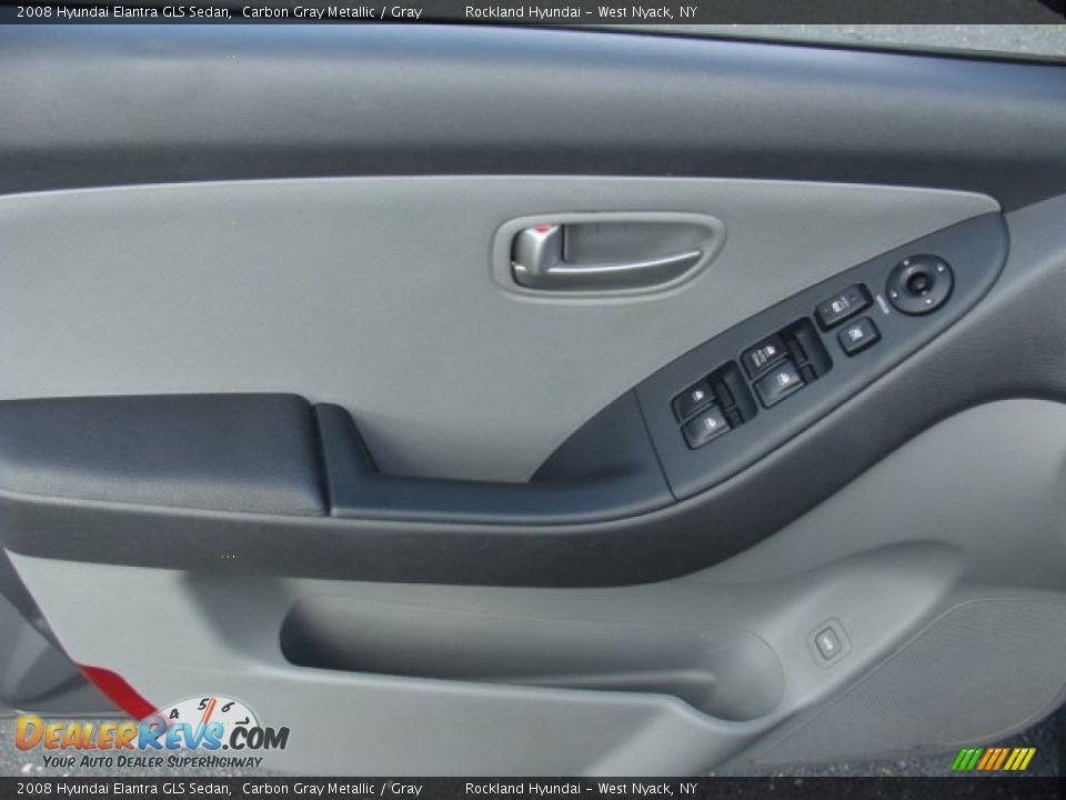 2008 Hyundai Elantra GLS Sedan Carbon Gray Metallic / Gray Photo #7
